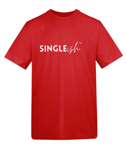 SINGLEish… Signature Basic Tee relaxed fit cotton T-shirt with contrast logo print on front