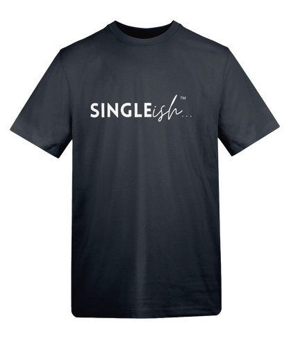 SINGLEish… Signature Basic Tee relaxed fit cotton T-shirt with contrast logo print on front