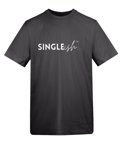 SINGLEish… Signature Basic Tee relaxed fit cotton T-shirt with contrast logo print on front