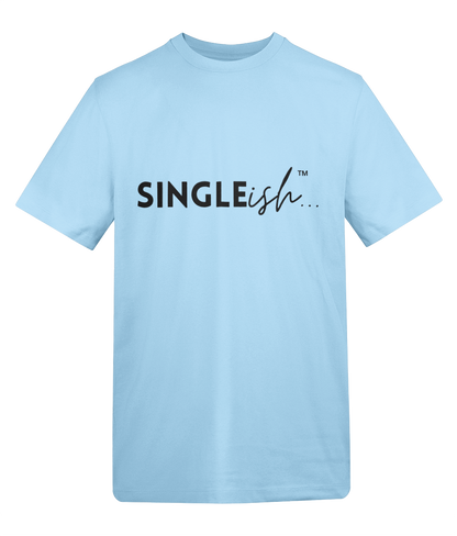 SINGLEish… Signature Basic Tee relaxed fit cotton T-shirt with contrast logo print on front