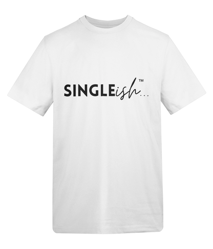 SINGLEish… Signature Basic Tee relaxed fit cotton T-shirt with contrast logo print on front