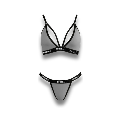 The Mandy Set – SINGLEish… Strappy Triangle Bra & Thong Lingerie Set